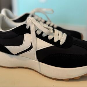 Steve Madden Black and White Athletic Shoes